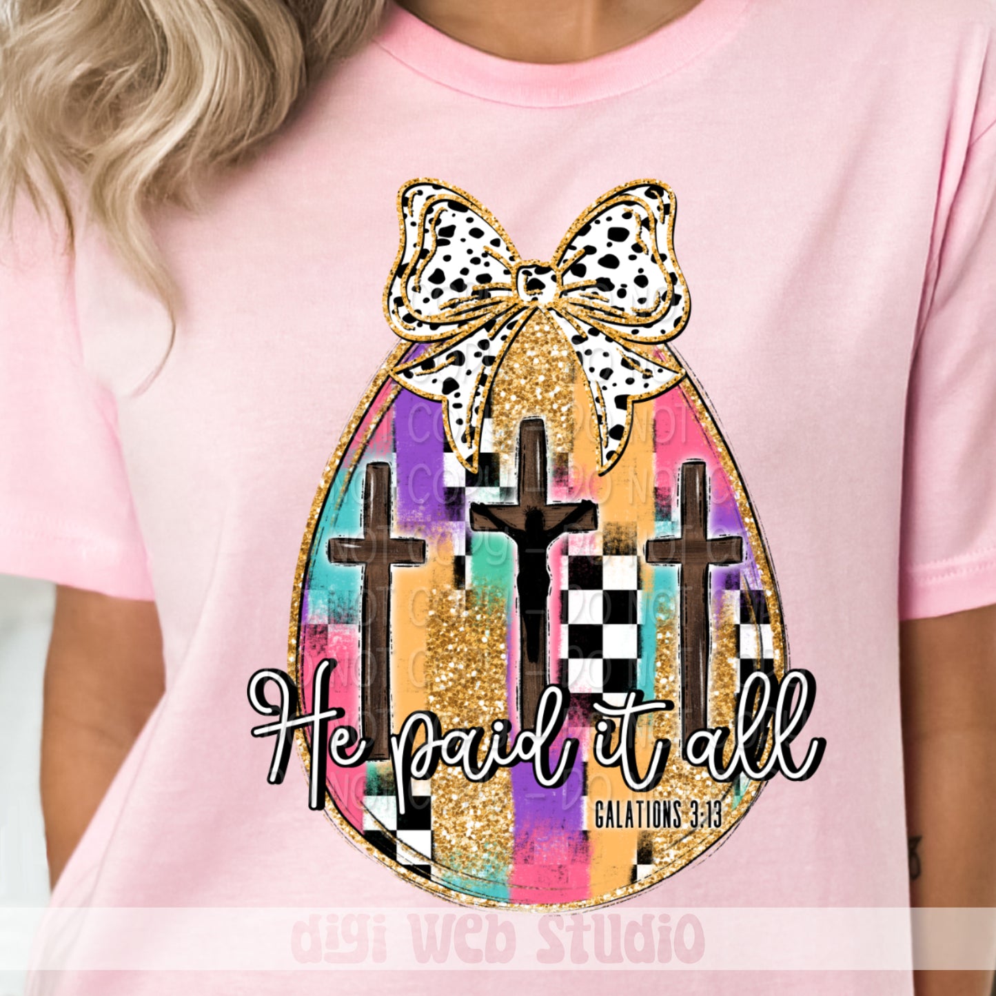 He Paid It All Easter Egg 1 - 2025 Digital PNG Design