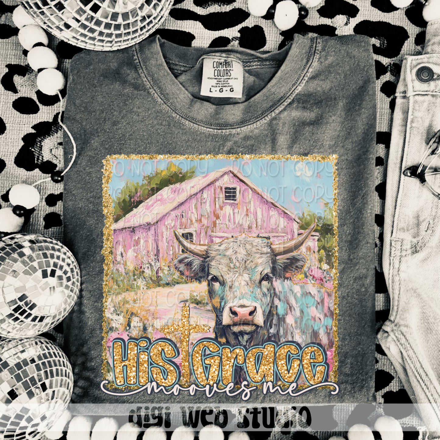 His Grace Mooves Me 1 - 2025 Digital PNG Design