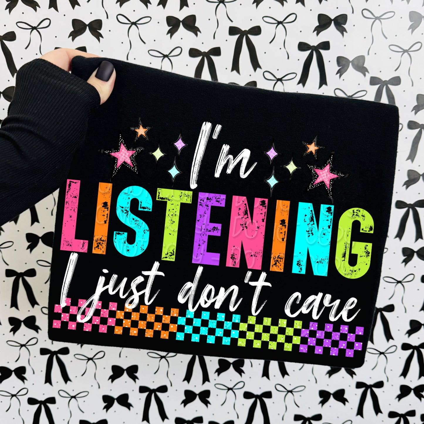 I'm Listening I Just Don't Care 1 - Digital PNG Design