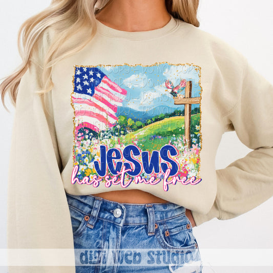 Jesus Has Set Me Free 1 - 2025 Digital PNG Design