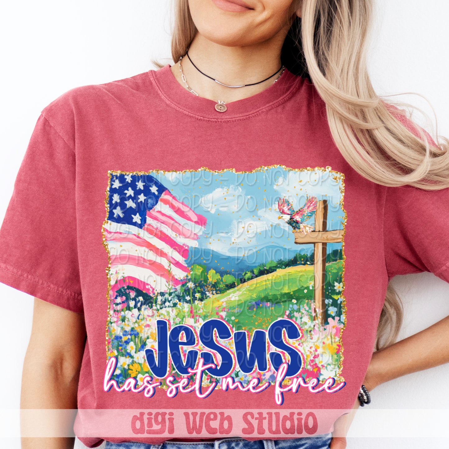 Jesus Has Set Me Free 1 - 2025 Digital PNG Design