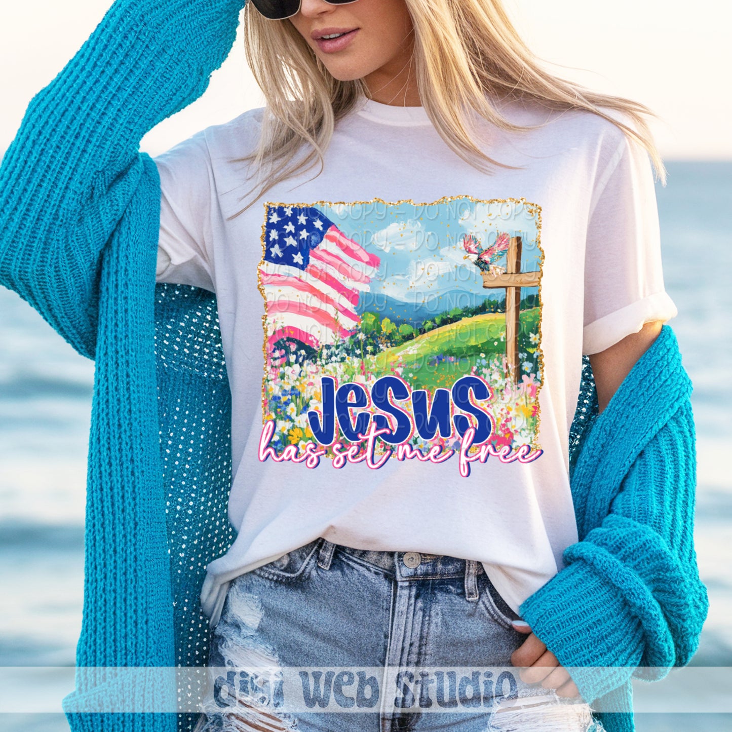 Jesus Has Set Me Free 1 - 2025 Digital PNG Design