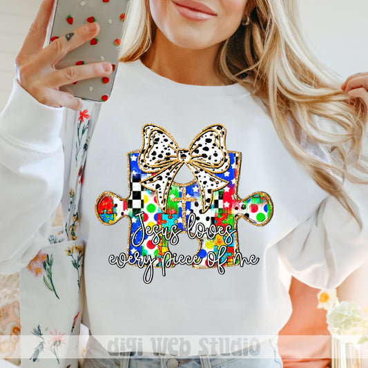 Jesus Loves Every Piece Of Me 1 - 2025 Digital PNG Design