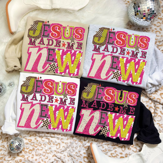 Jesus Made Me New 1 - 2025 Digital PNG Design