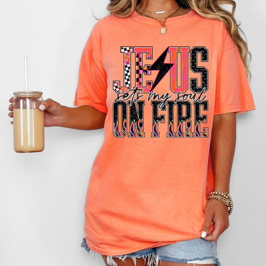 Jesus Sets My Soul On Fire 1 - 2026 Digital PNG Design
