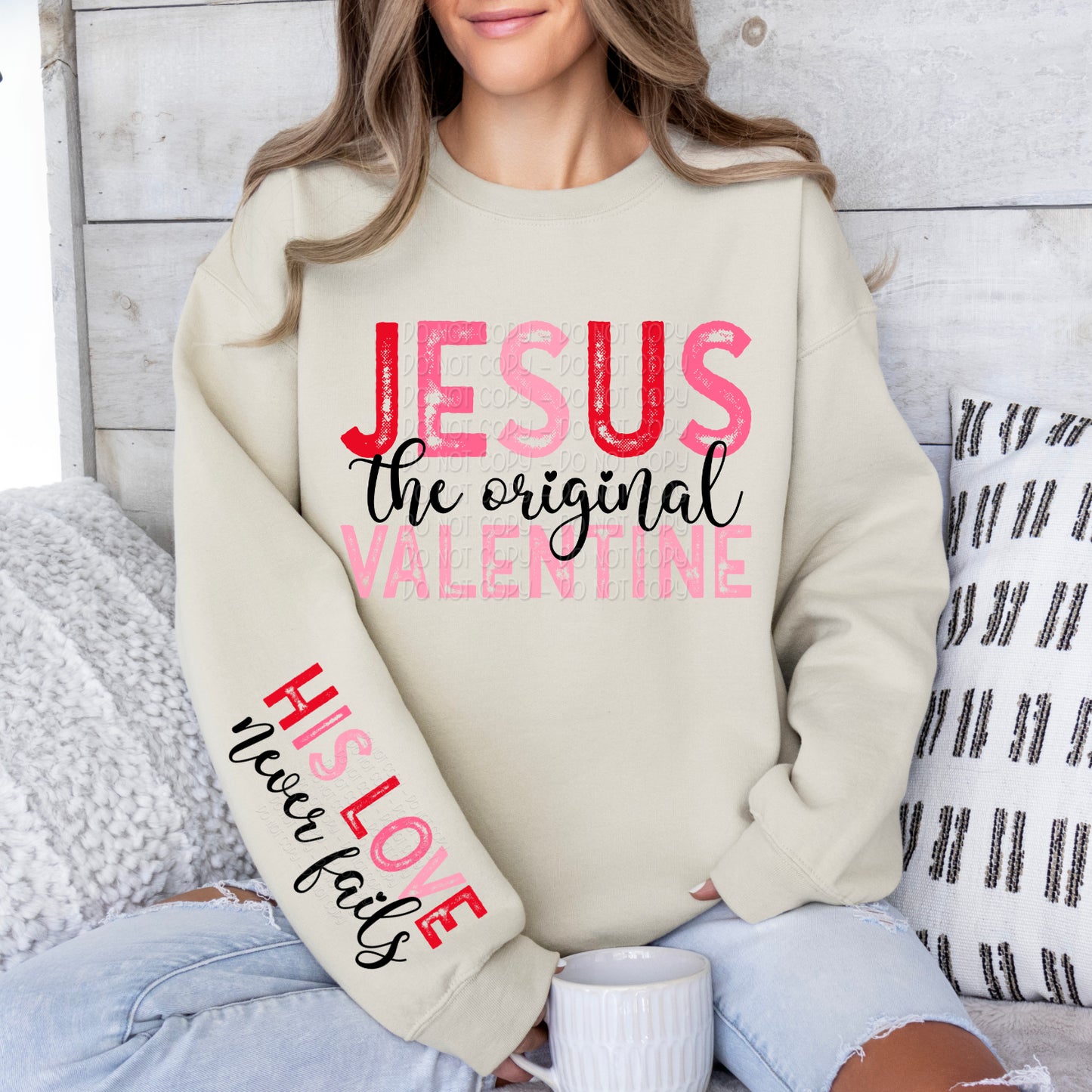 Jesus The Original Valentine w/ Matching Sleeve 1 - Digital Design PNG