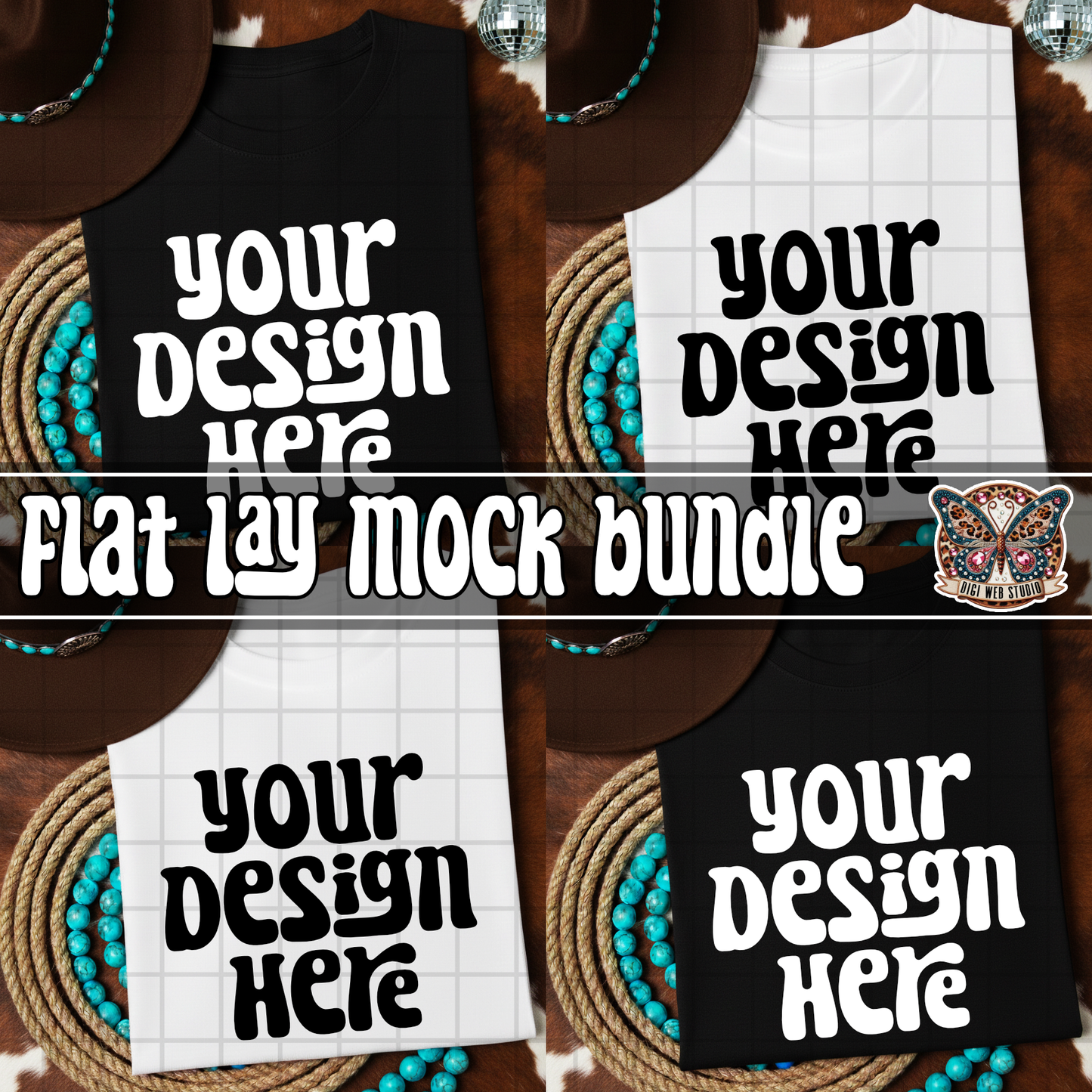 Cowgirl Cowhide 1 - Mock Bundle