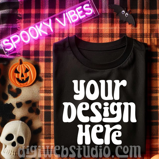 Halloween Black Shirt Mockup 2