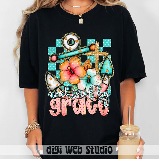 Anchored By Grace 1 - 2025 Digital PNG Design