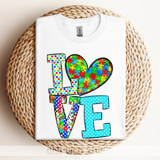 Autism Love 1 - 2025 Digital PNG Design