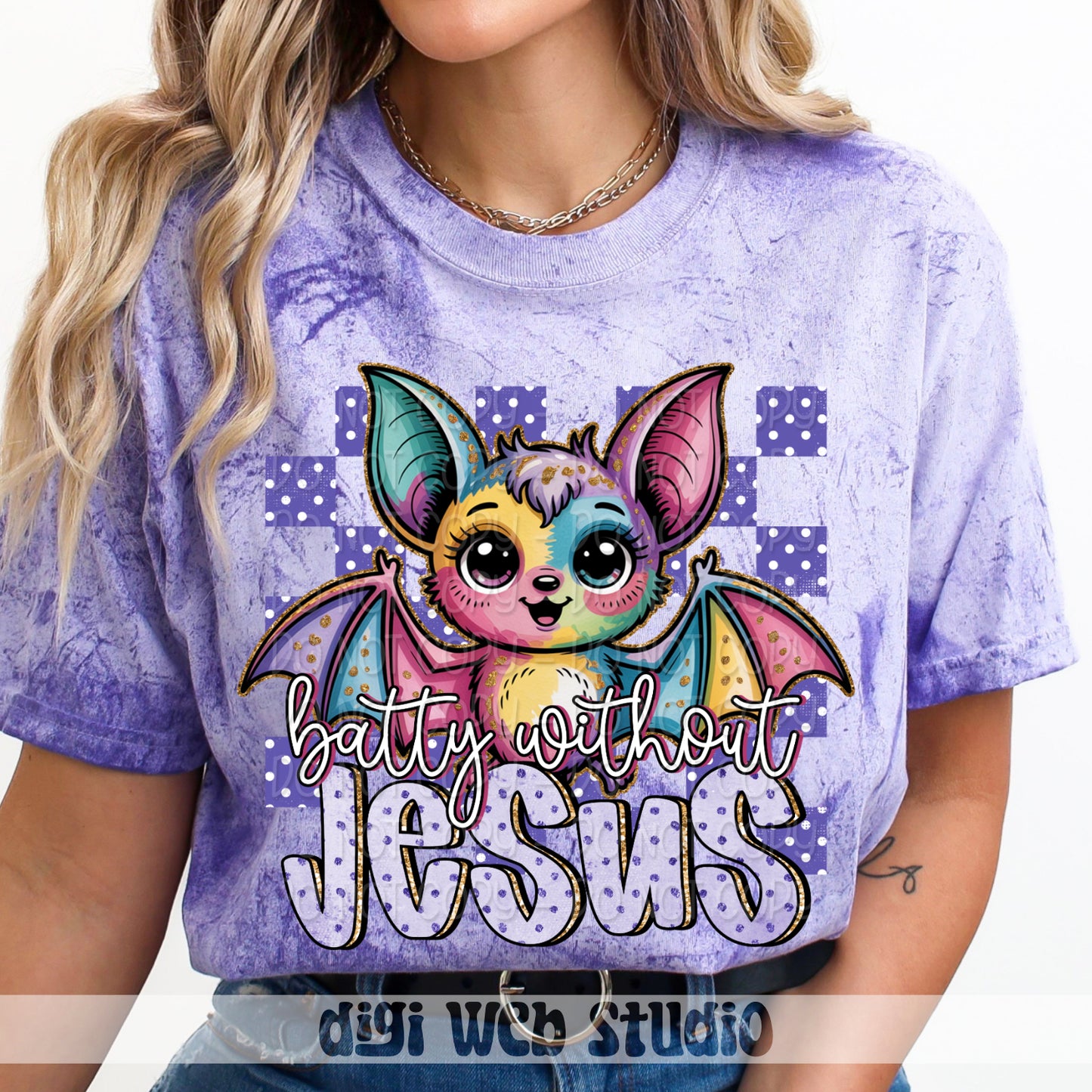 Batty Without Jesus 1 - 2025 Digital PNG Design