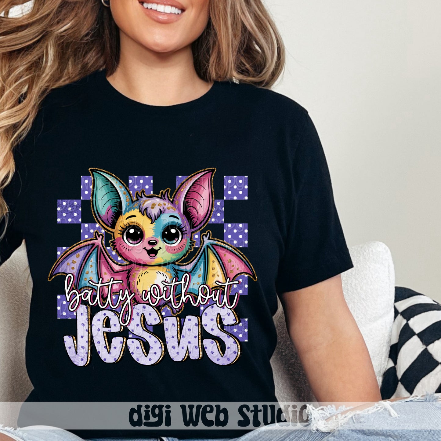 Batty Without Jesus 1 - 2025 Digital PNG Design