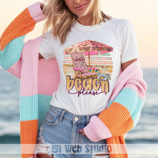 Beach Please 1 - 2025 Digital PNG Design
