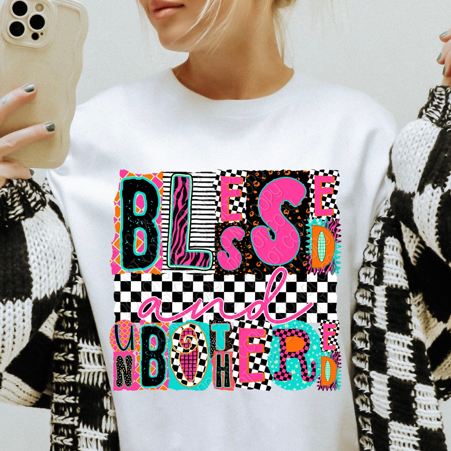 Blessed and Unbothered 1 - 2026 Digital PNG Design