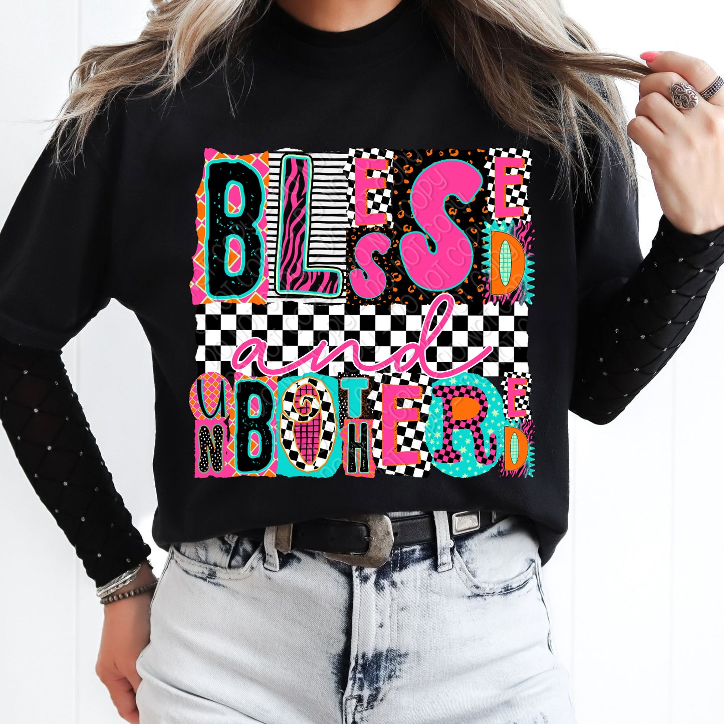 Blessed and Unbothered 1 - 2026 Digital PNG Design