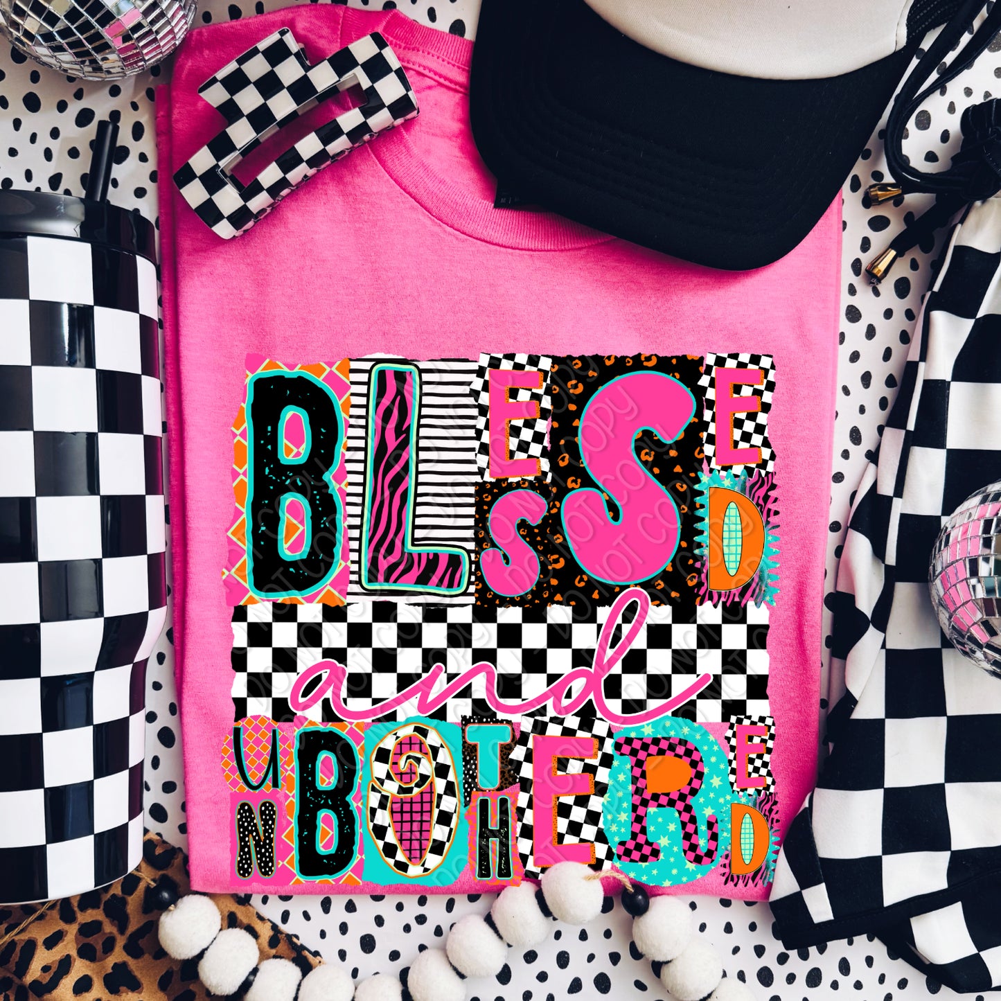 Blessed and Unbothered 1 - 2026 Digital PNG Design