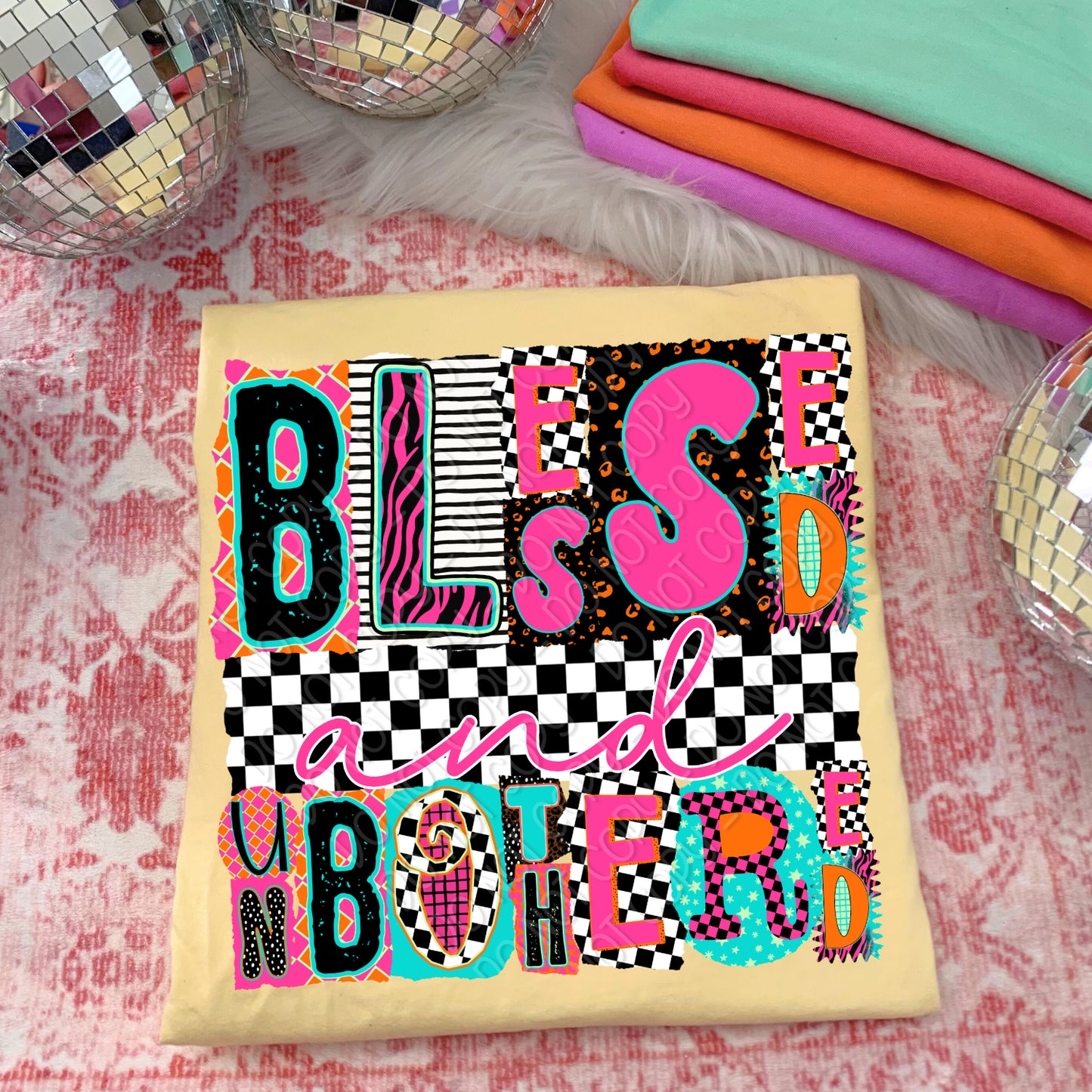 Blessed and Unbothered 1 - 2026 Digital PNG Design