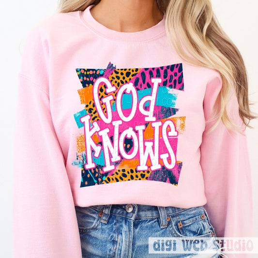 Bright Splash God Knows 1 - 2025 Digital PNG Design