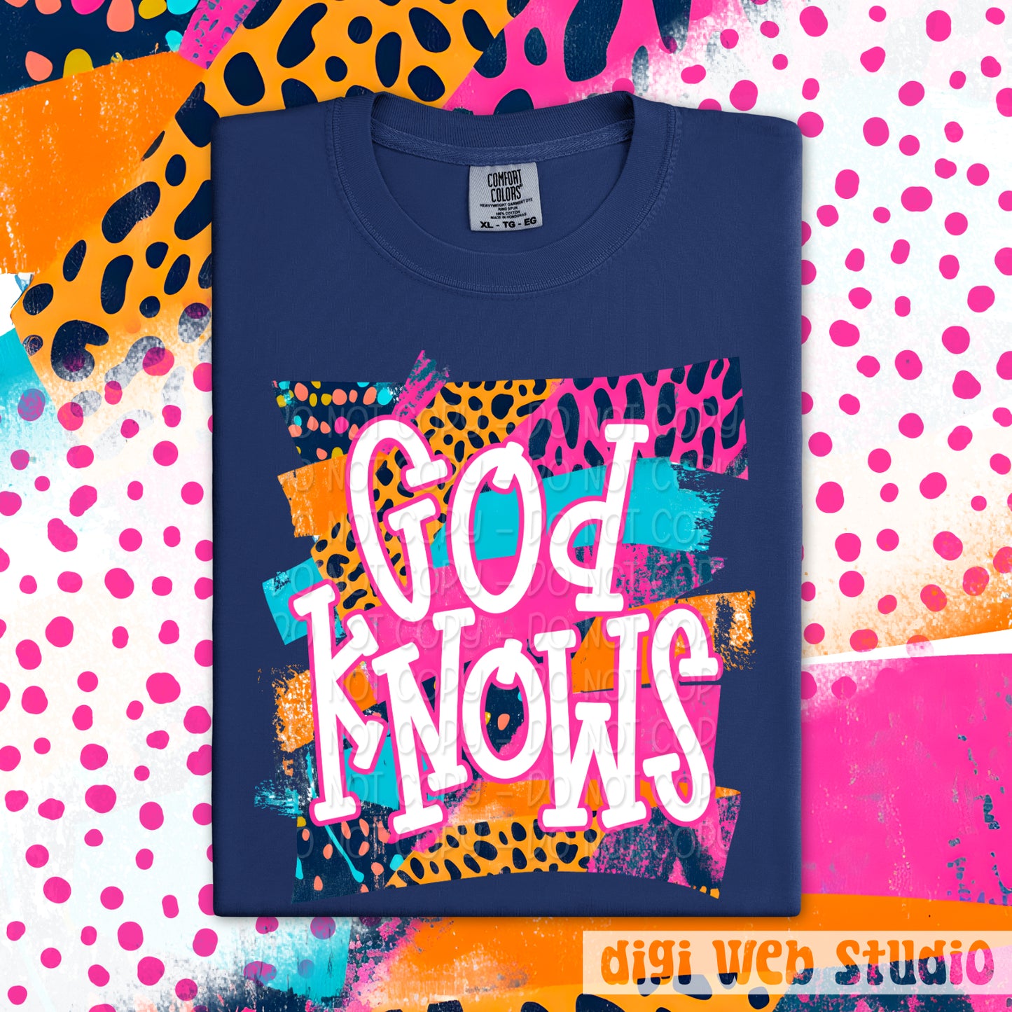 Bright Splash God Knows 1 - 2025 Digital PNG Design