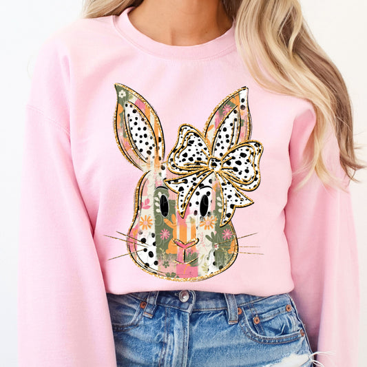 Bunny Head w/ Bow 1 - Digital PNG Design