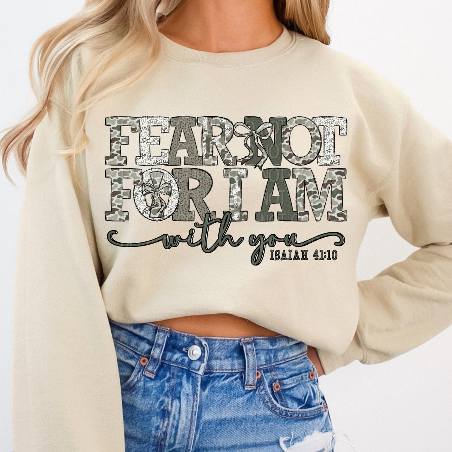 Camo Fear Not For I Am With You 1 - 2025 Digital PNG Design