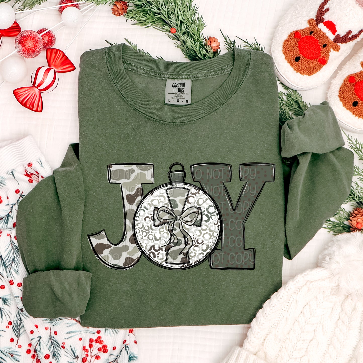 Camo Joy w/ Ornament and Cross 1 - 2025 Digital PNG Design