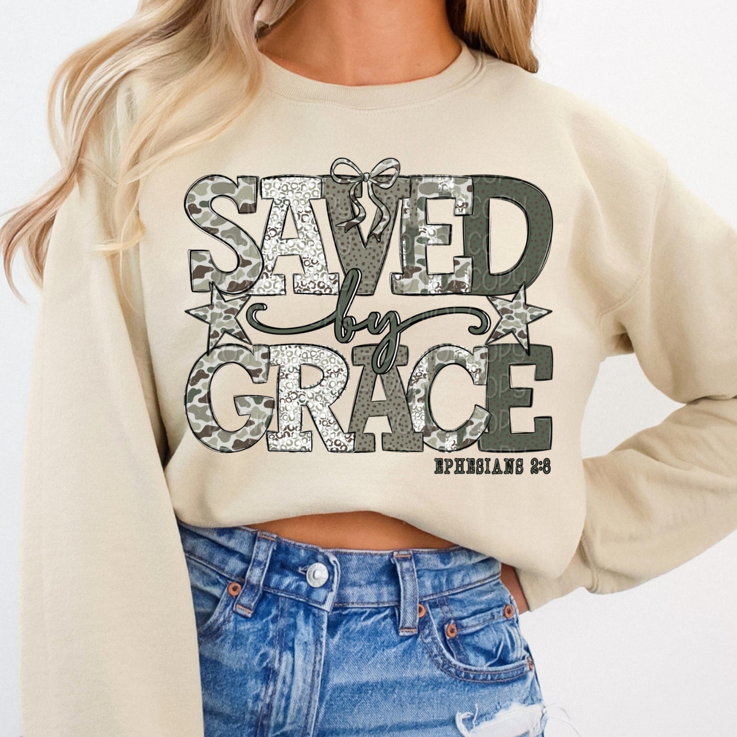 Camo Saved by Grace 1 - 2025 Digital PNG Design
