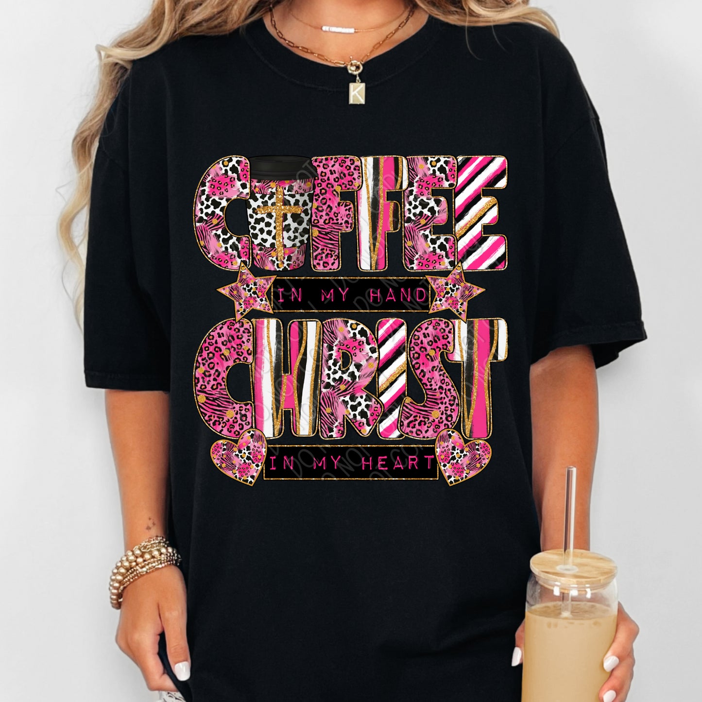 Coffee In My Hand Christ In My Heart 1 - 2026 Digital PNG Design