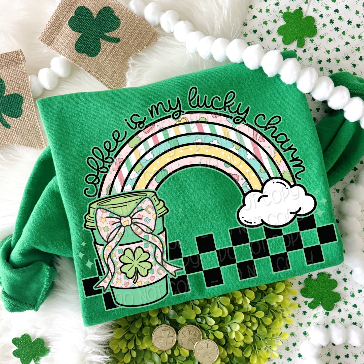 Coffee Is My Lucky Charm 1 - Digital PNG Design