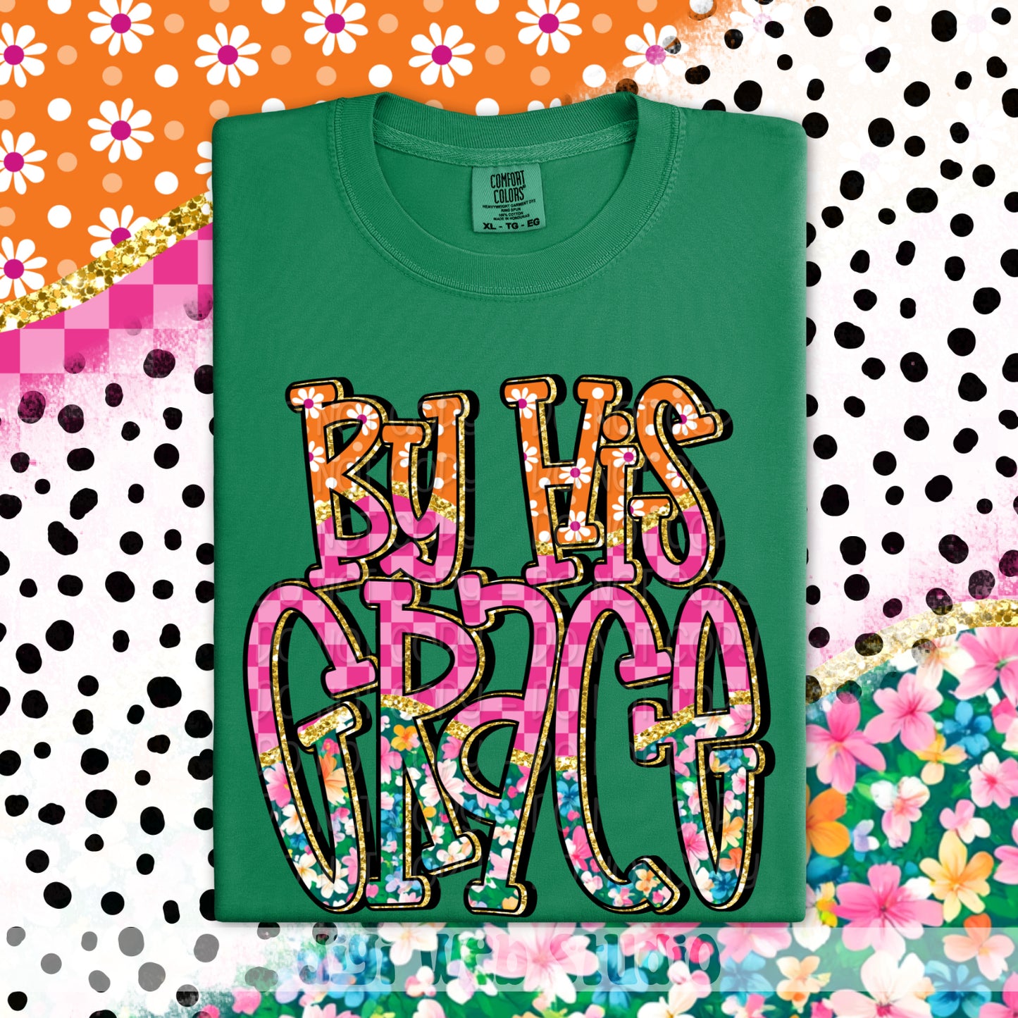 Colorful By His Grace 1 - 2025 Digital PNG Design
