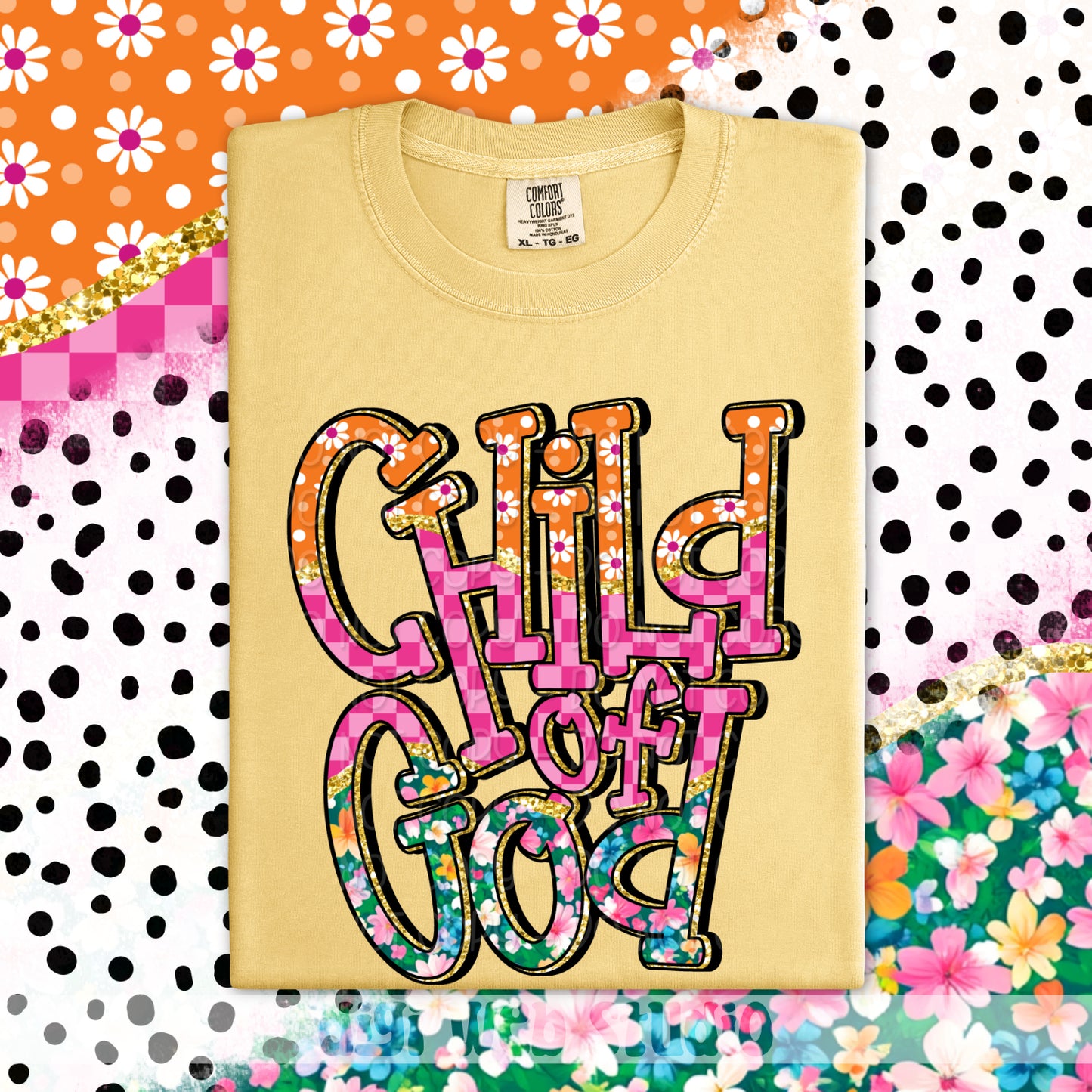 Colorful Child of God 1 - 2025 Digital PNG Design
