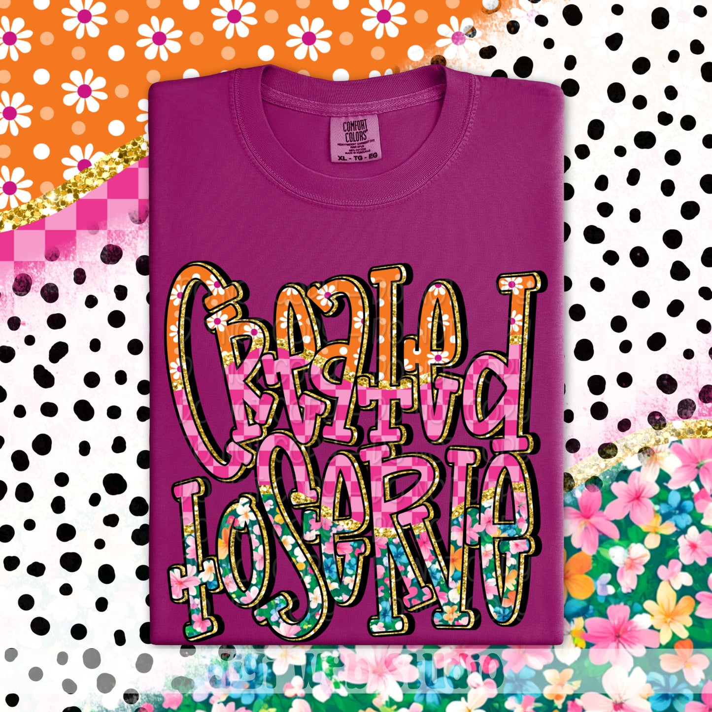 Colorful Created To Serve 1 - 2025 Digital PNG Design