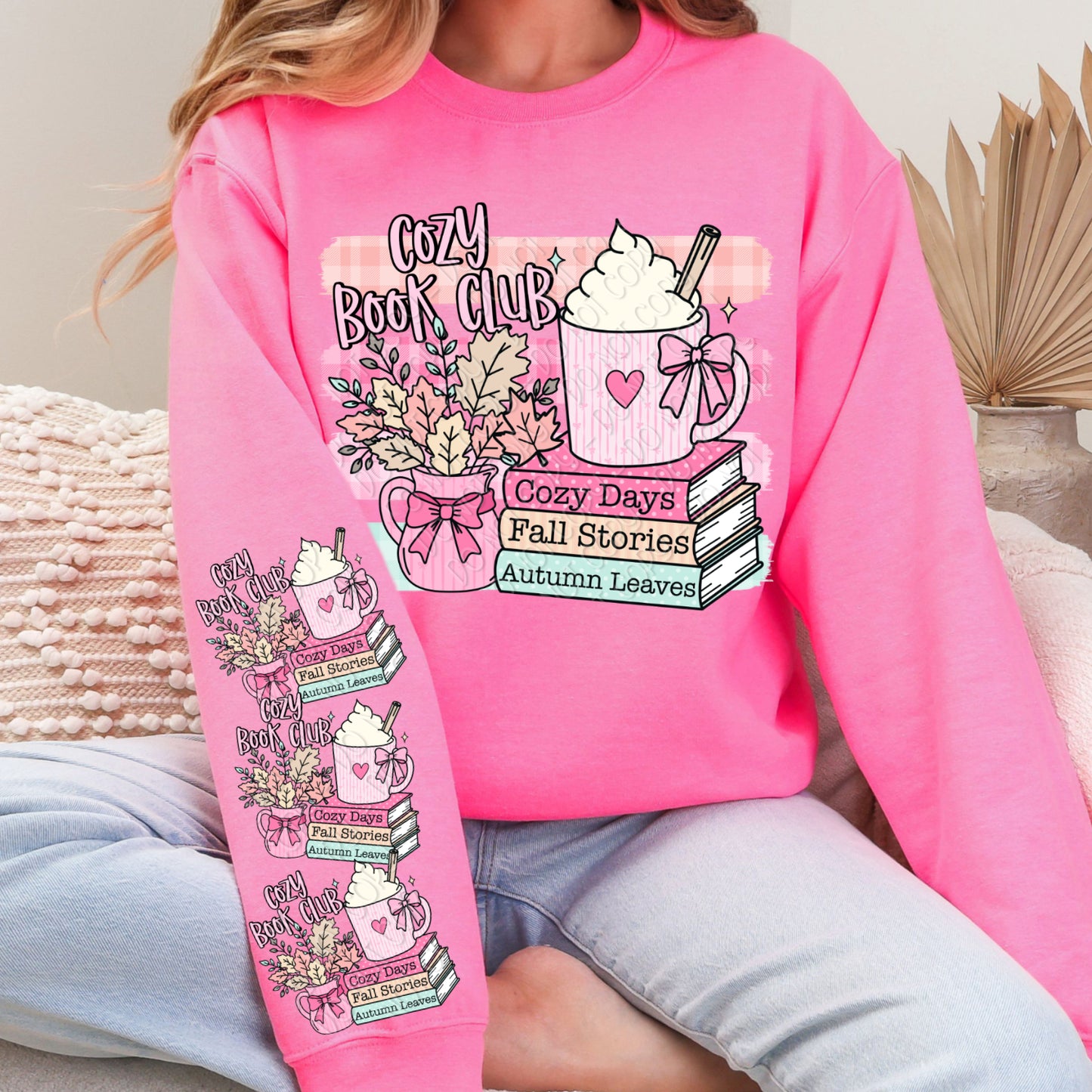 Cozy Book Club 1 - 2026 Digital PNG Design w/ Sleeve