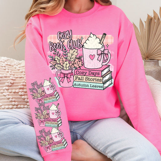 Cozy Book Club 1 - 2026 Digital PNG Design w/ Sleeve