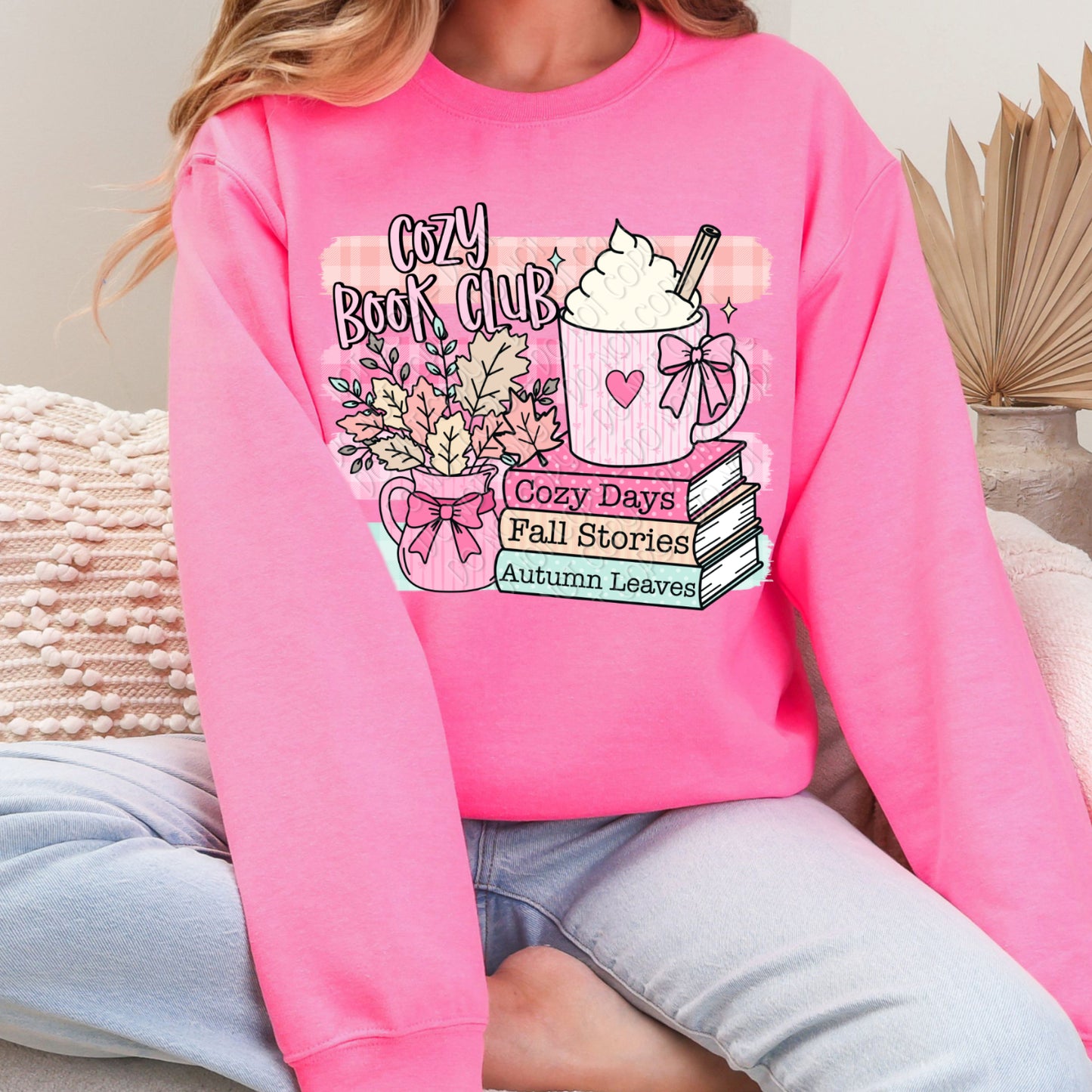 Cozy Book Club 1 - 2026 Digital PNG Design w/ Sleeve