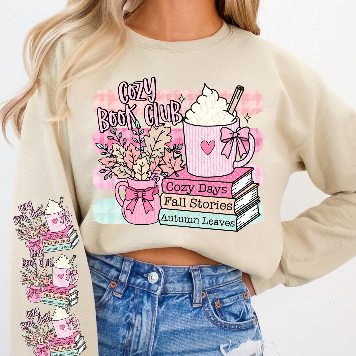 Cozy Book Club 1 - 2026 Digital PNG Design w/ Sleeve