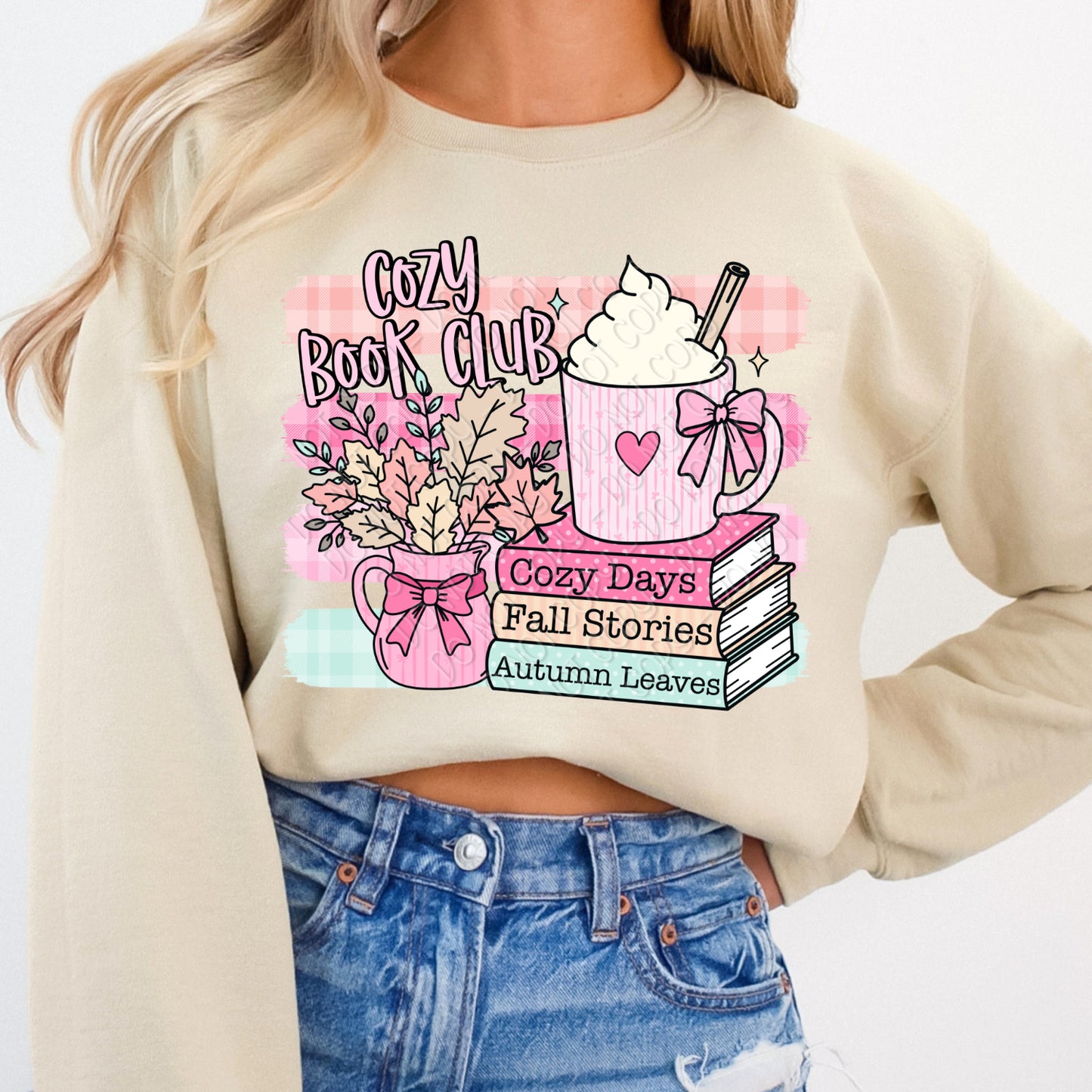 Cozy Book Club 1 - 2026 Digital PNG Design w/ Sleeve