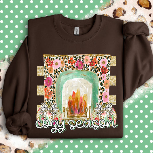 Cozy Season Fireplace 1 - 2025 Digital PNG Design