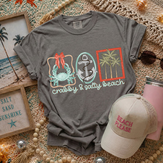 Crabby & Salty Beach 1 - 2026 Digital PNG Design