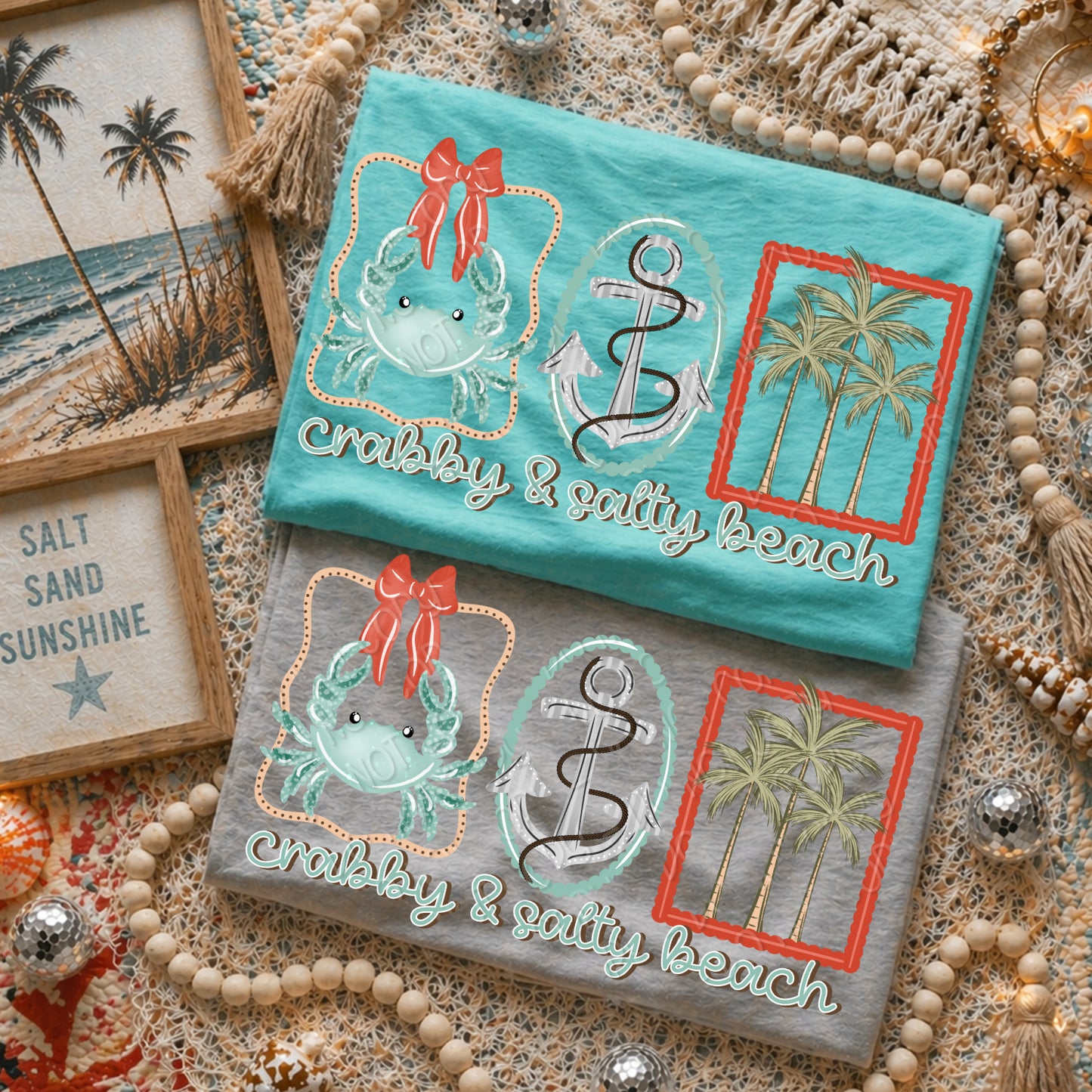 Crabby & Salty Beach 1 - 2026 Digital PNG Design