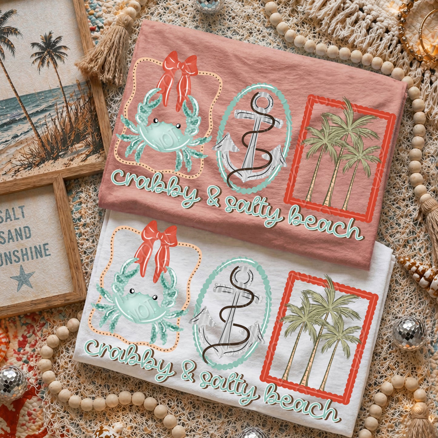 Crabby & Salty Beach 1 - 2026 Digital PNG Design