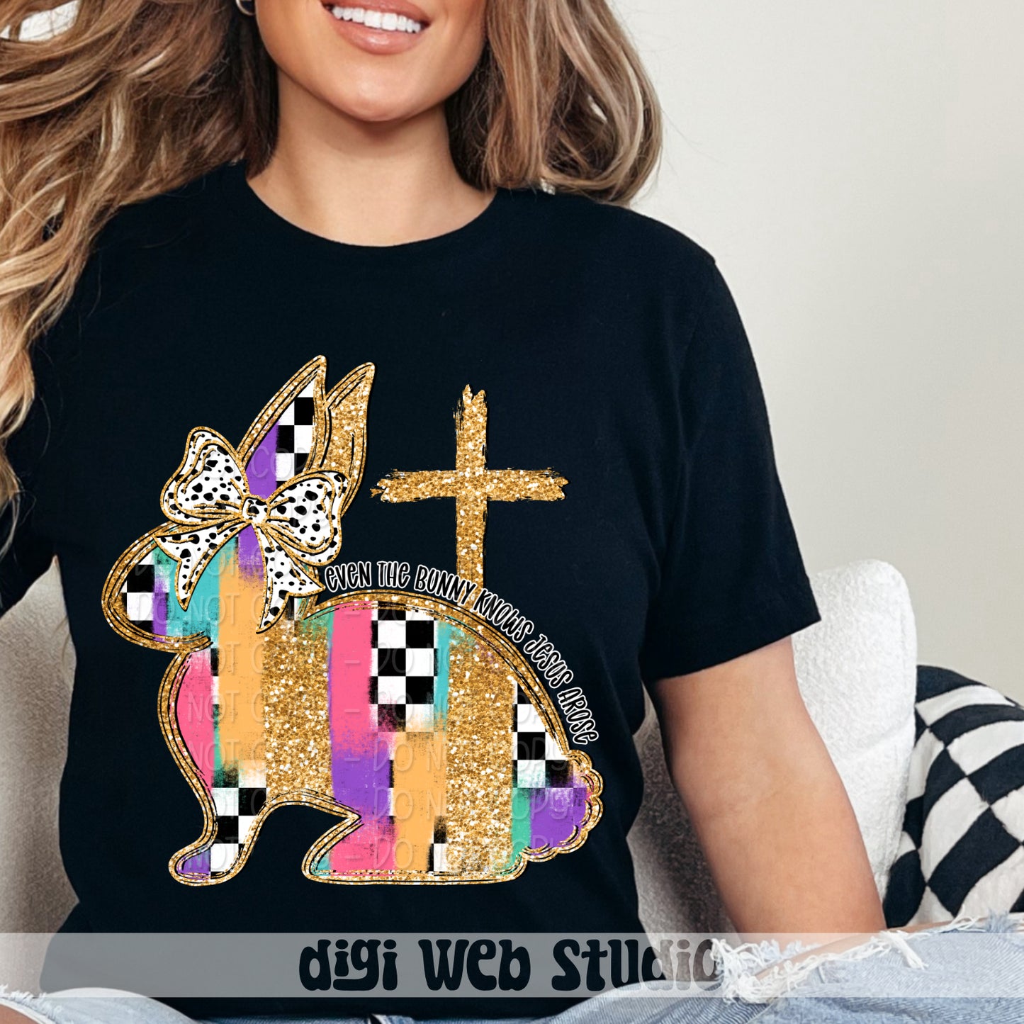 Even The Bunny Knows Jesus Arose 1 - 2025 Digital PNG Design