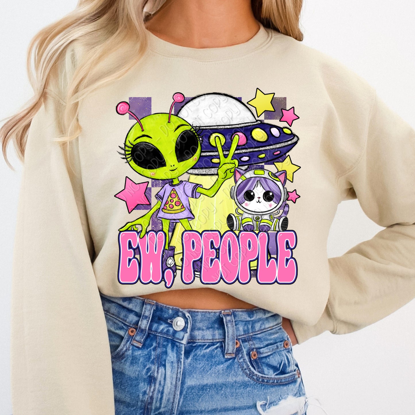 Ew, People Alien 1 - 2024 Digital PNG Design w/ Sleeve