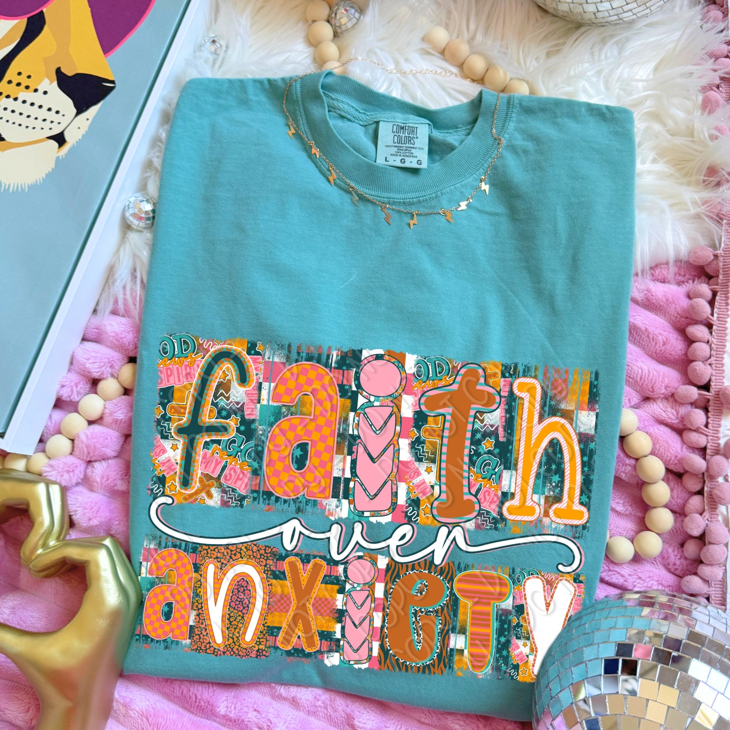 Faith Over Anxiety 1 - 2026 Digital PNG Design