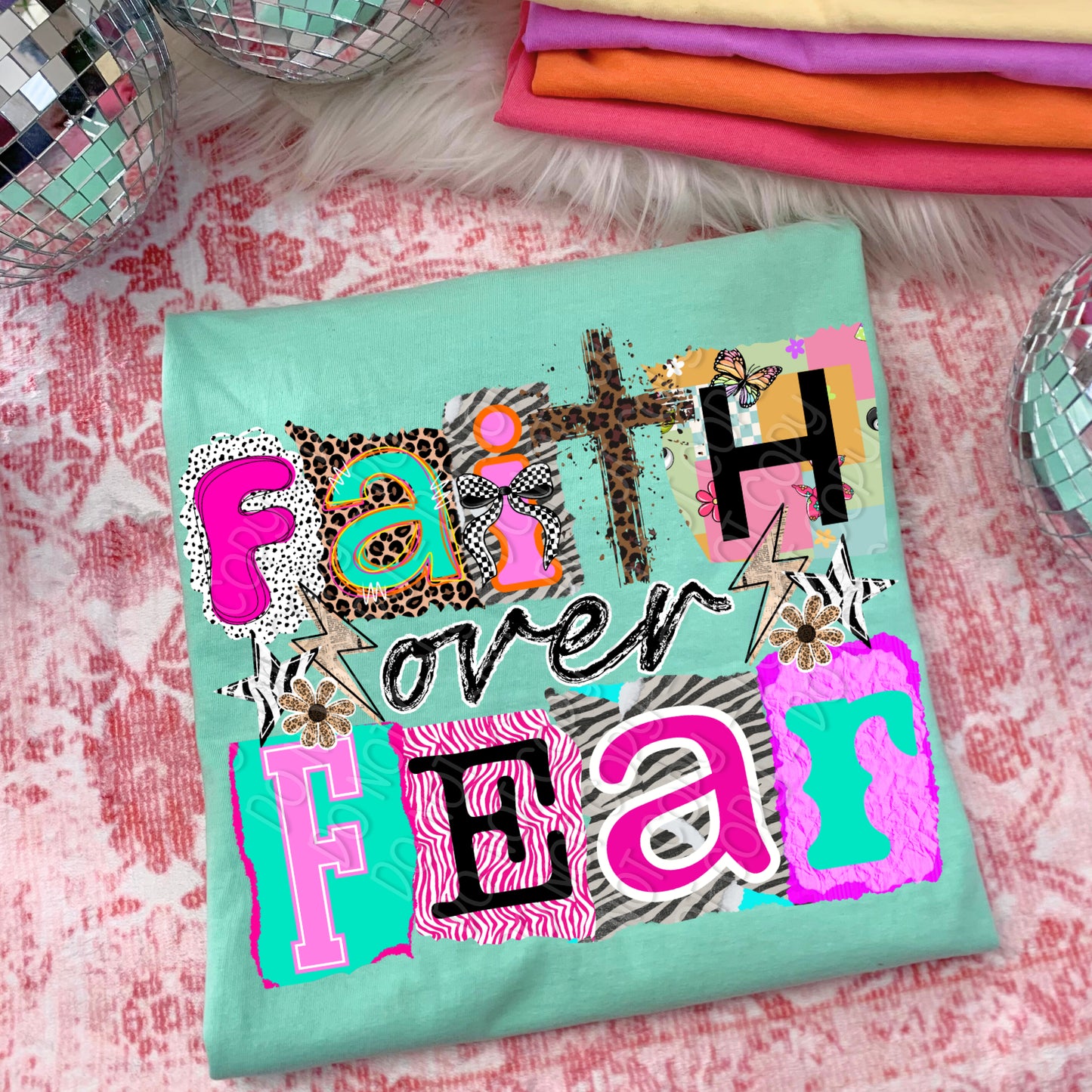 Faith Over Fear 1 - 2026 Digital PNG Design