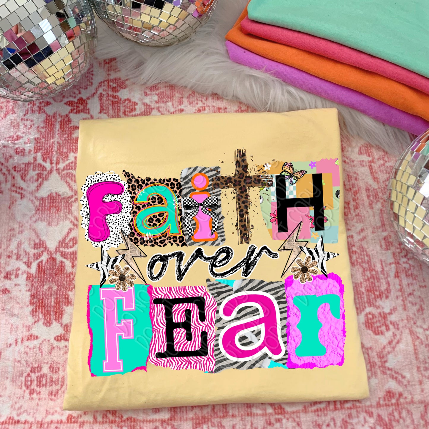 Faith Over Fear 1 - 2026 Digital PNG Design