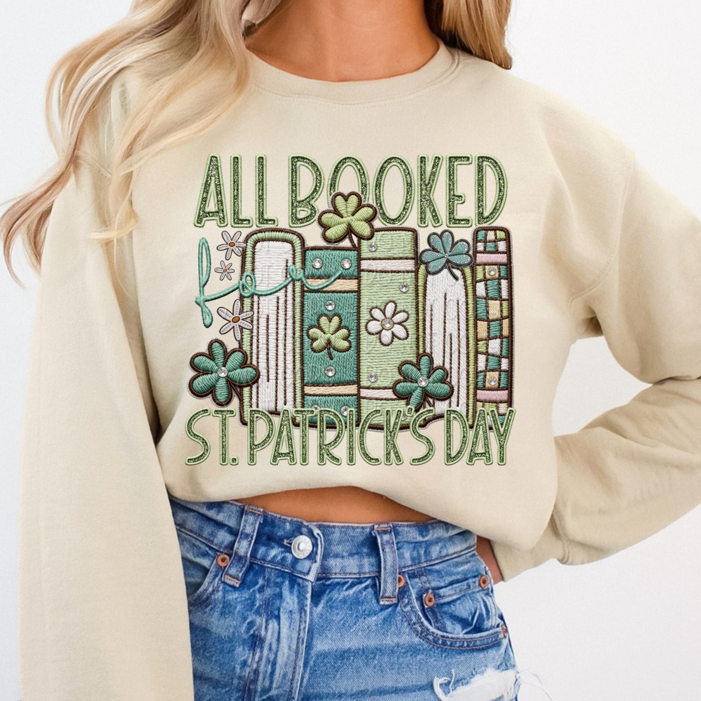 Faux Embroidery All Booked For St. Patrick's Day 1 - Digital PNG Design