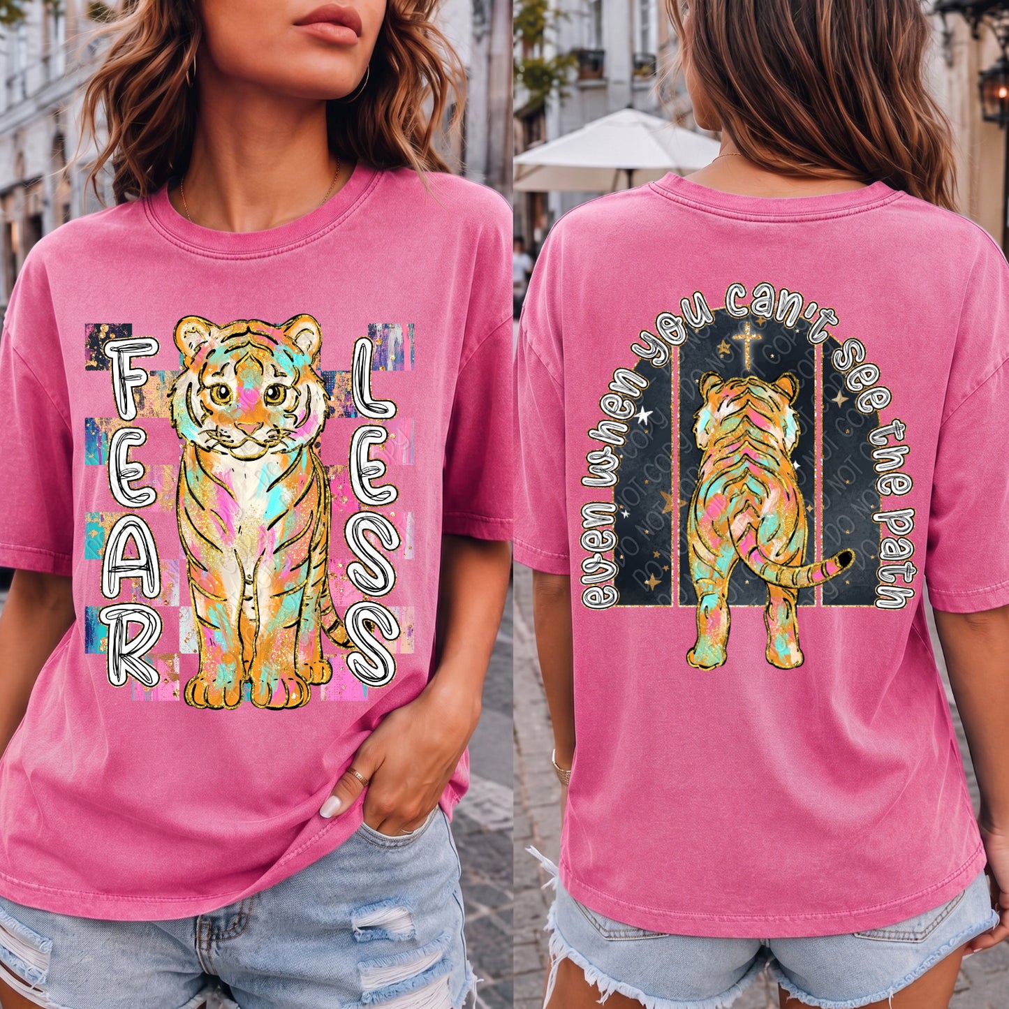 Fearless Even When You Can't See The Path Tiger 1 - 2026 Digital PNG Front & Back Design
