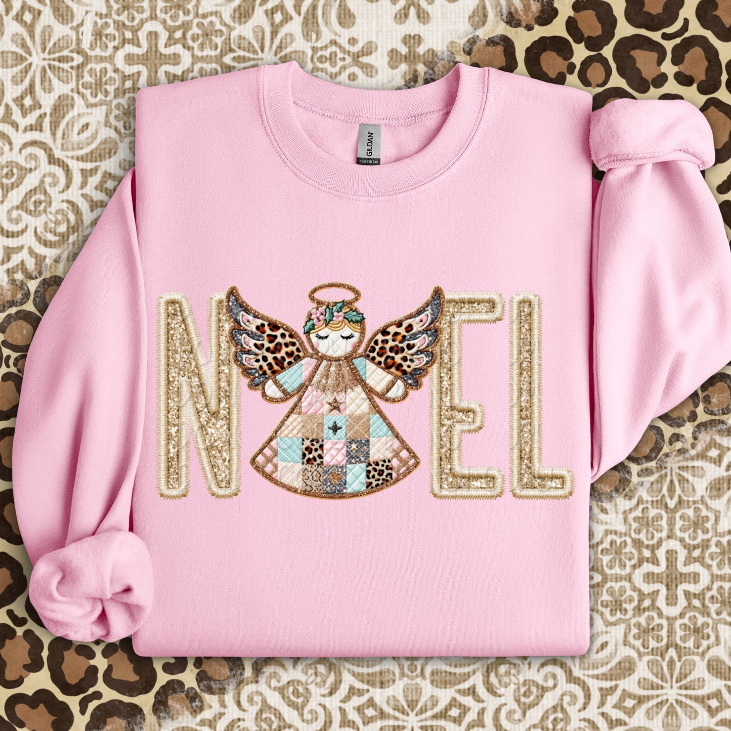 Faux Embroidery Noel Angel 1 - 2025 Digital PNG Design