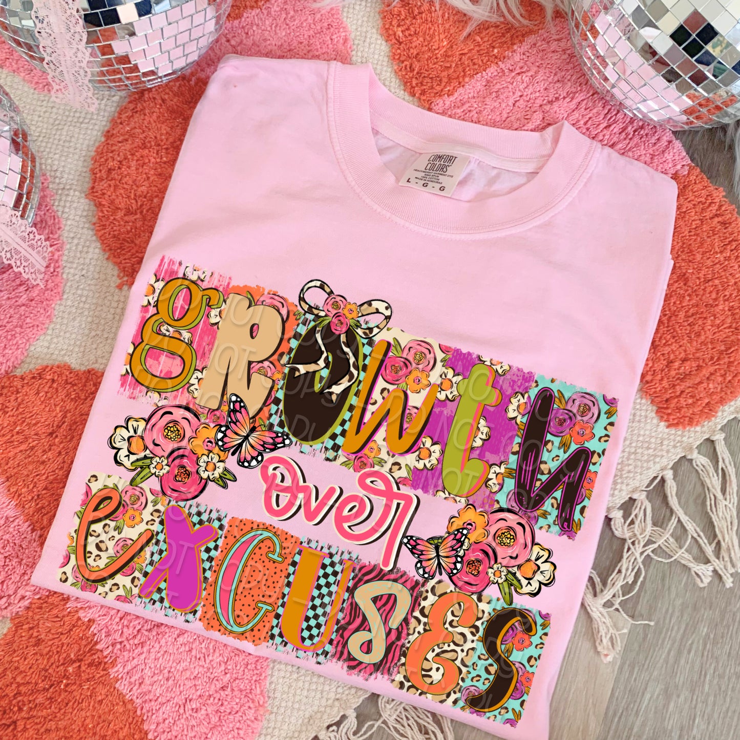 Growth Over Excuses 1 - Digital PNG Design